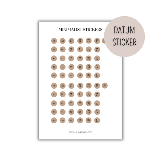 Datum Sticker Minimalist Sticker - COFFEE & MILK 003