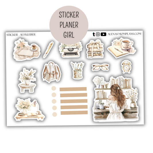 Planer Sticker - Neutral Girl 009