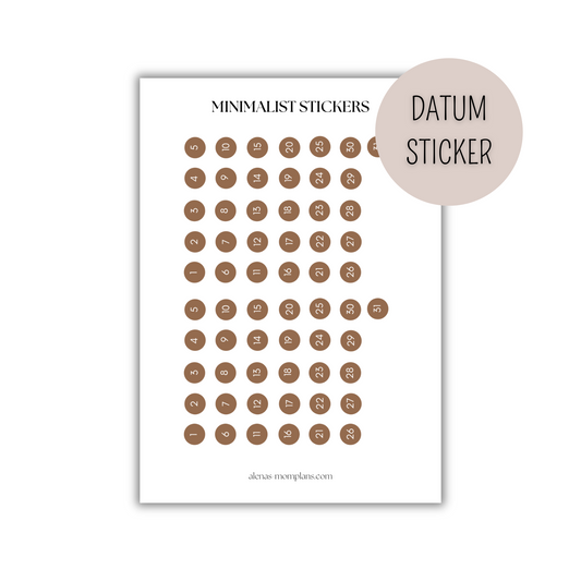 Datum Sticker Minimalist Sticker - COFFEE 004