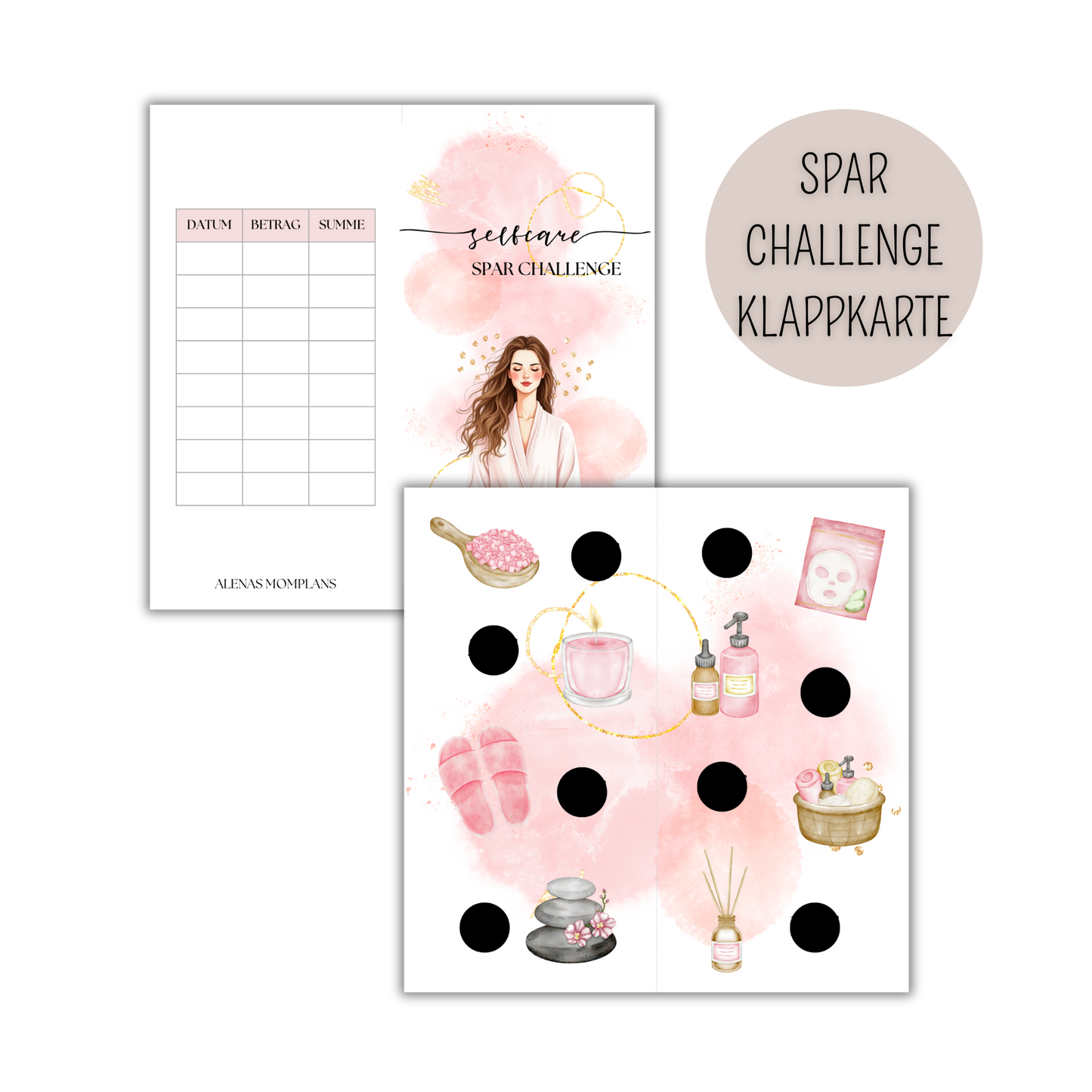 Spar Challenge 2-er Klappkarte - Selfcare, Wellness, Beauty