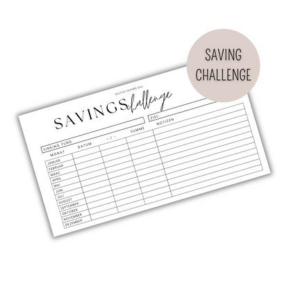 Jahresübersicht - Saving Challenge