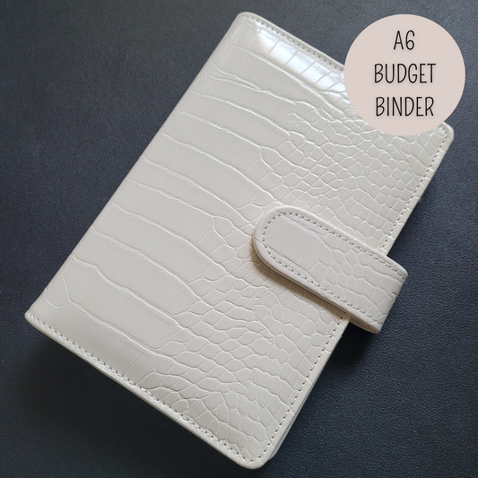 DELUXE BUDGET BINDER A6 für die Umschlagmethode - Croco white