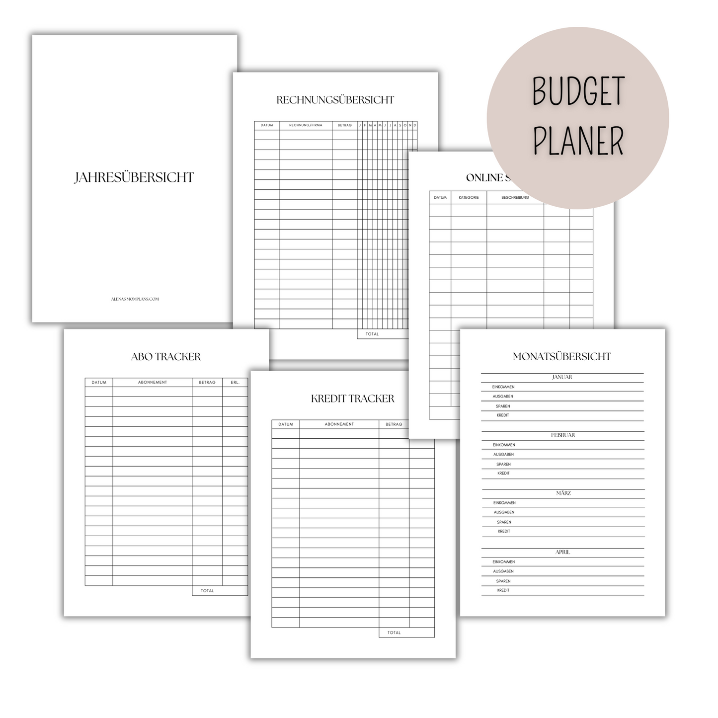 BUDGET PLANER STARTER Set - Alles was du brauchst um erfolgreich zu starten