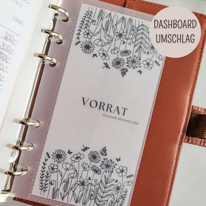 Personalisiertes Frosty-Transparent Dashboard – Minimalistisch | A6 A7 | Wunschtext | Für Umschläge & Umschlagmethode