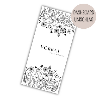 Personalisiertes Frosty-Transparent Dashboard – Minimalistisch | A6 A7 | Wunschtext | Für Umschläge & Umschlagmethode