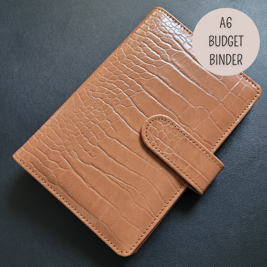 DELUXE BUDGET BINDER A6 für die Umschlagmethode - Croco brown