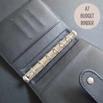 DELUXE BUDGET BINDER A7 für die Umschlagmethode - Soft Black