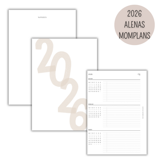 PLANER SET 2026 - Beginner Planungsset - Kalender Einlagen 2026