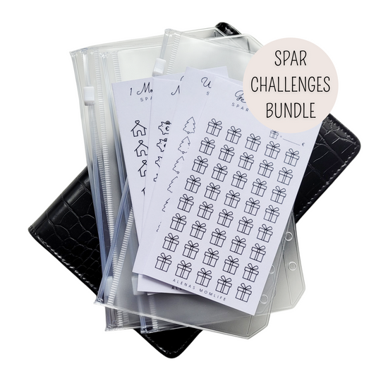 4-er Spar Challenges + Zipper Umschläge - Starter Set