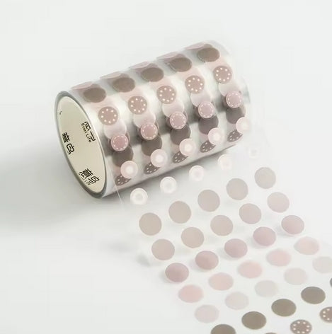 Washi Sticker DOTS - 1 Rolle braun
