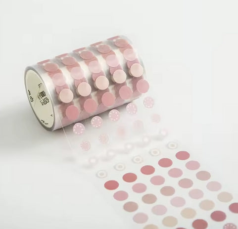 Washi Sticker DOTS - 1 Rolle rosa