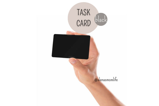 Planer Task Cards - MINIMALIST - schwarz/Luxury Planner Deco - Visitenkartengröße