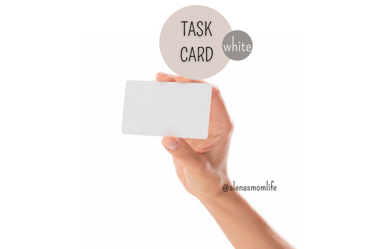 Planer Task Cards - MINIMALIST - weiß/Luxury Planner Deco - Visitenkartengröße