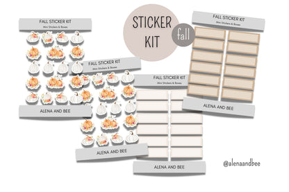 PUMPKINS & BOXES | Bullet Journal Stickers, Planner Stickers, Scrapbook Stickers/funktionale Sticker