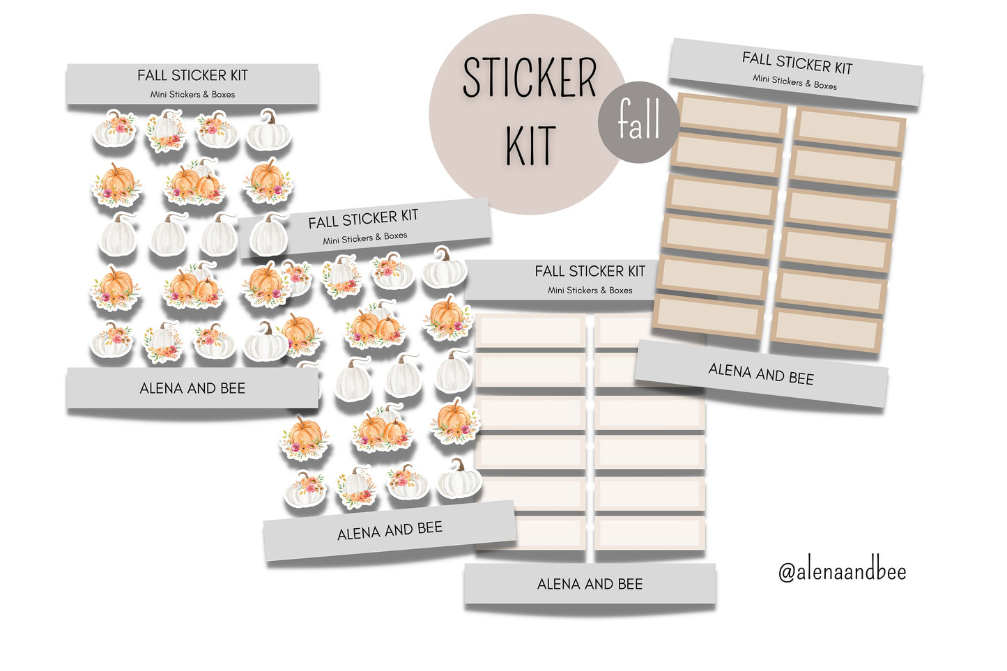 PUMPKINS & BOXES | Bullet Journal Stickers, Planner Stickers, Scrapbook Stickers/funktionale Sticker