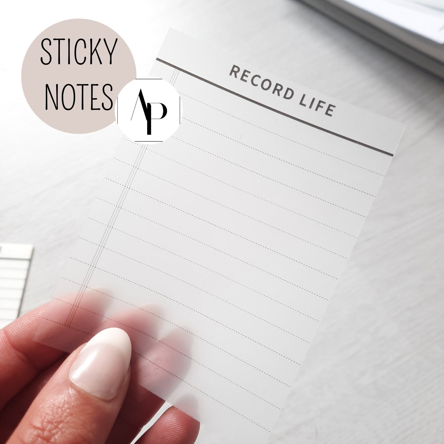 Sticky Notes - TRANSPARENT BLANK - wasserfest