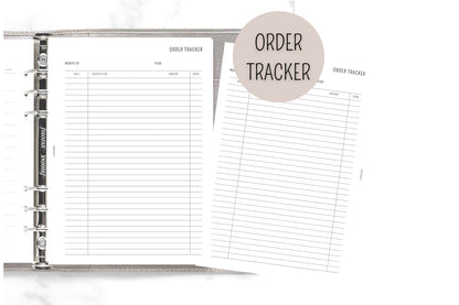 Order Tracker, Bestellungen Tracker | A5 Kalender Einlageblätter - Kalendereinlagen A5