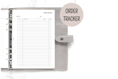 Order Tracker, Bestellungen Tracker | A5 Kalender Einlageblätter - Kalendereinlagen A5