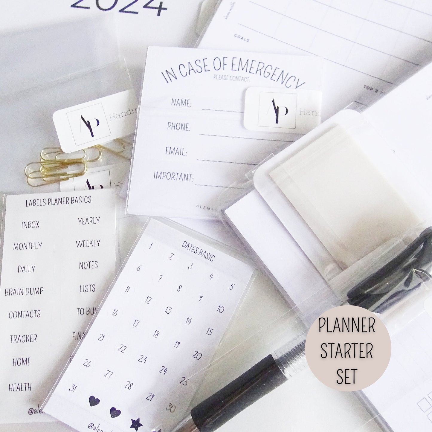 PLANNER STARTER SET - Beginner Planungsset - Kalender Einlagen 2025