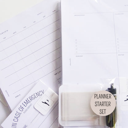 PLANNER STARTER SET - Beginner Planungsset - Kalender Einlagen 2025