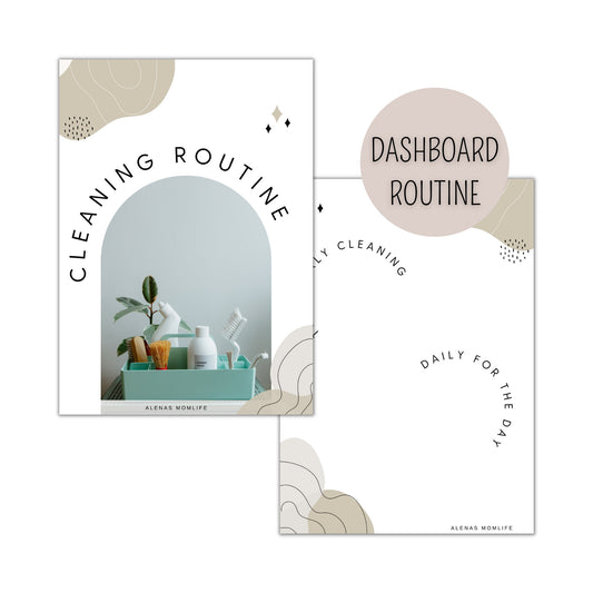 Cleaning Routine Dashboard I Minimalistisches Dashboard | A5 A6 B6 Half Letter Personal