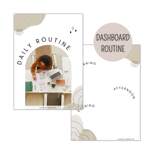 Daily Routine Dashboard I Minimalistisches Dashboard | A5 A6 B6 Half Letter Personal