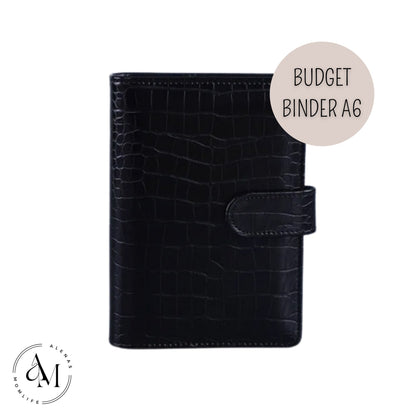 DELUXE BUDGET BINDER A6 für die Umschlagmethode - Croco schwarz